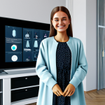 Avatar Customization - Fashionable in Warsaw**

"A young woman customizing her avatar in a modern, minimalist Warsaw apartment. She is using a holographic interface to choose from a wide selection of stylish, locally-designed clothing and accessories. The avatar is displayed prominently, showcasing various fashion options. The woman is smiling and appears engaged. fully clothed, modest clothing, appropriate attire, professional, safe for work, appropriate content, perfect anatomy, correct proportions, natural pose, well-formed hands, proper finger count, natural body proportions, high quality rendering, soft lighting, stylish interior."

**